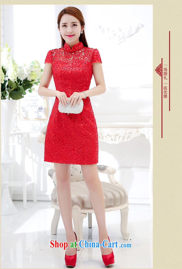 Thanks for Mrs 2015 summer new Korean fashion bridal toast clothing cheongsam dress female Red 1575 M pictures, price, brand platters! Elections are good character, the national distribution, so why buy now enjoy more preferential! Health