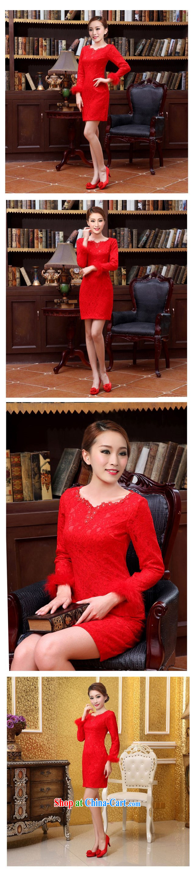 The warm 2015 cheongsam dress also heart homes red XXL pictures, price, brand platters! Elections are good character, the national distribution, so why buy now enjoy more preferential! Health