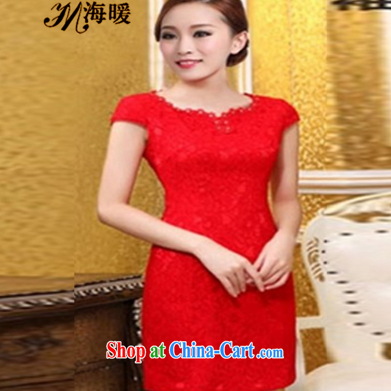 The warm 2015 cheongsam dress also heart homes red XXL, the warm, shopping on the Internet