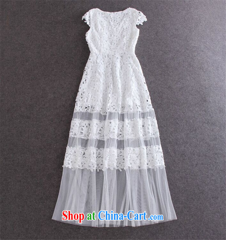 The New Zealand 2015, Zhang Ziyi and elegant water-soluble flower spell Web dress sexy V for cultivating dress long skirt 1396 white L pictures, price, brand platters! Elections are good character, the national distribution, so why buy now enjoy more preferential! Health