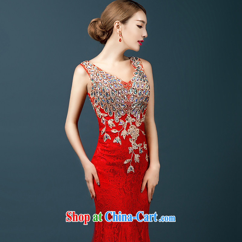 The Greek, Mona Lisa (XILUOSHA) Evening Dress 2015 new wedding dress toast service bridal dresses shoulders crowsfoot cultivating bows dress long red cross society of China - with standard Yi Long XXL, Greek Cypriot, Mona Lisa (XILUOSHA), and, on-line sho