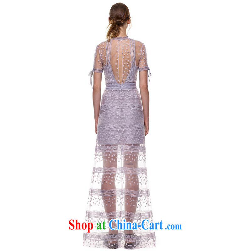 New Zealand, the United States and Europe 2015 all-star lace dresses name Yuan dress long skirt 6227 light purple L, New Zealand your LAN, Internet shopping