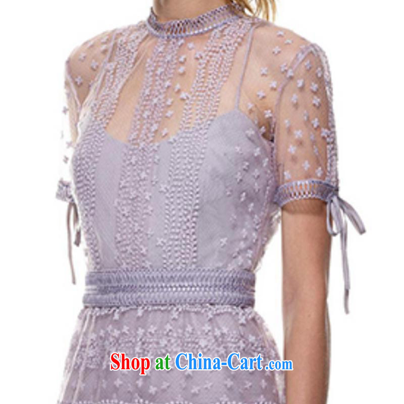 New Zealand, the United States and Europe 2015 all-star lace dresses name Yuan dress long skirt 6227 light purple L, New Zealand your LAN, Internet shopping