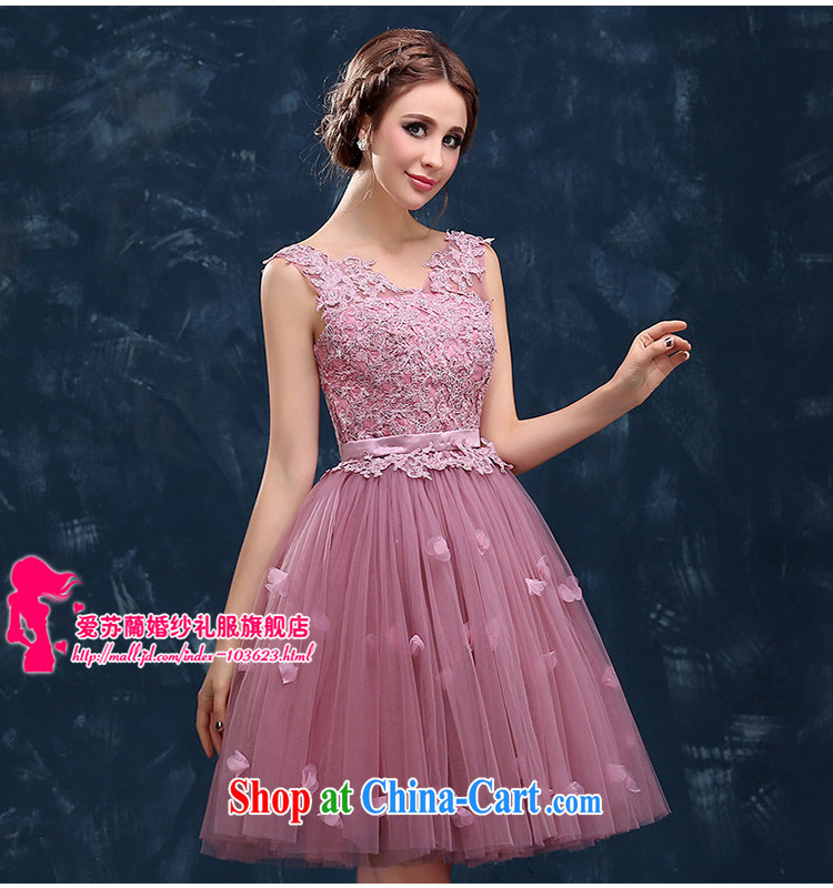 Evening Dress short, 2015 new wedding dresses summer double-shoulder V collar marriages served toast the wedding banquet female 豆沙 color will do not-for-pictures, price, brand platters! Elections are good character, the national distribution, so why buy now enjoy more preferential! Health