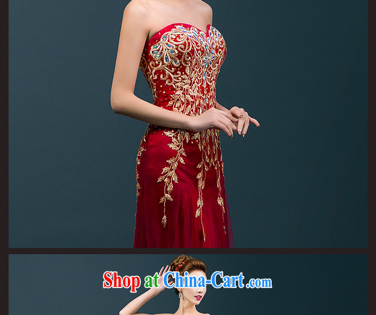 The Greek, Mona Lisa (XILUOSHA) bridal red wedding dress toast wiped his chest banquet dress 2015 New Year Long dresses, wine red XXL pictures, price, brand platters! Elections are good character, the national distribution, so why buy now enjoy more preferential! Health