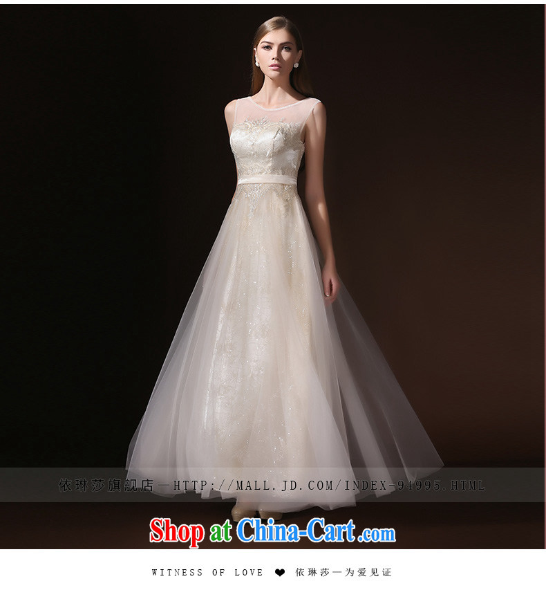 According to Lin Sa 2015 new bride toast served in Europe and summer lace chair banquet champagne color dress long, champagne color L pictures, price, brand platters! Elections are good character, the national distribution, so why buy now enjoy more preferential! Health