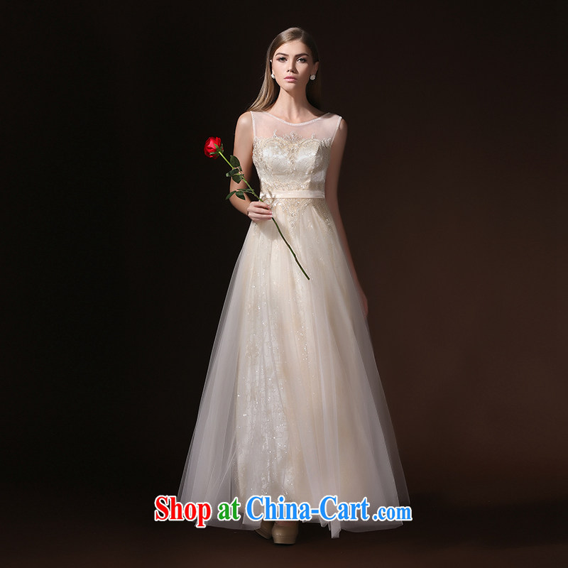 According to Lin 2015 Elizabeth's new bride's toast served in Europe and summer lace chair banquet champagne color dress long, champagne color L, according to Lin, Elizabeth, and shopping on the Internet