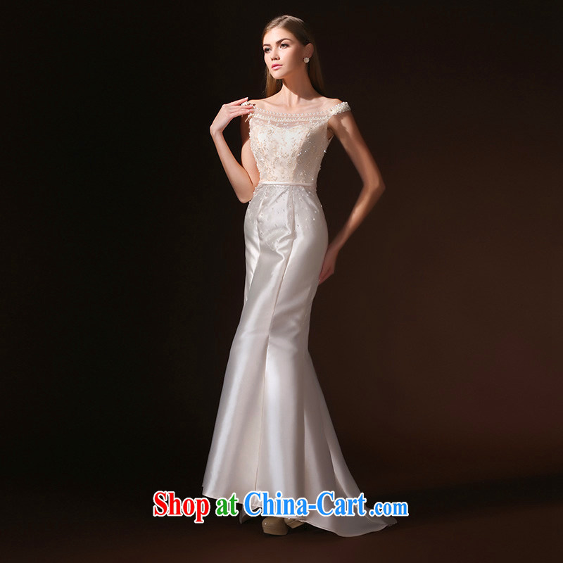According to Lin Sha 2015 spring and summer new, wedding dress bridal Evening Dress beauty crowsfoot bridal toast serving champagne color XL, according to Lin, Elizabeth, and shopping on the Internet
