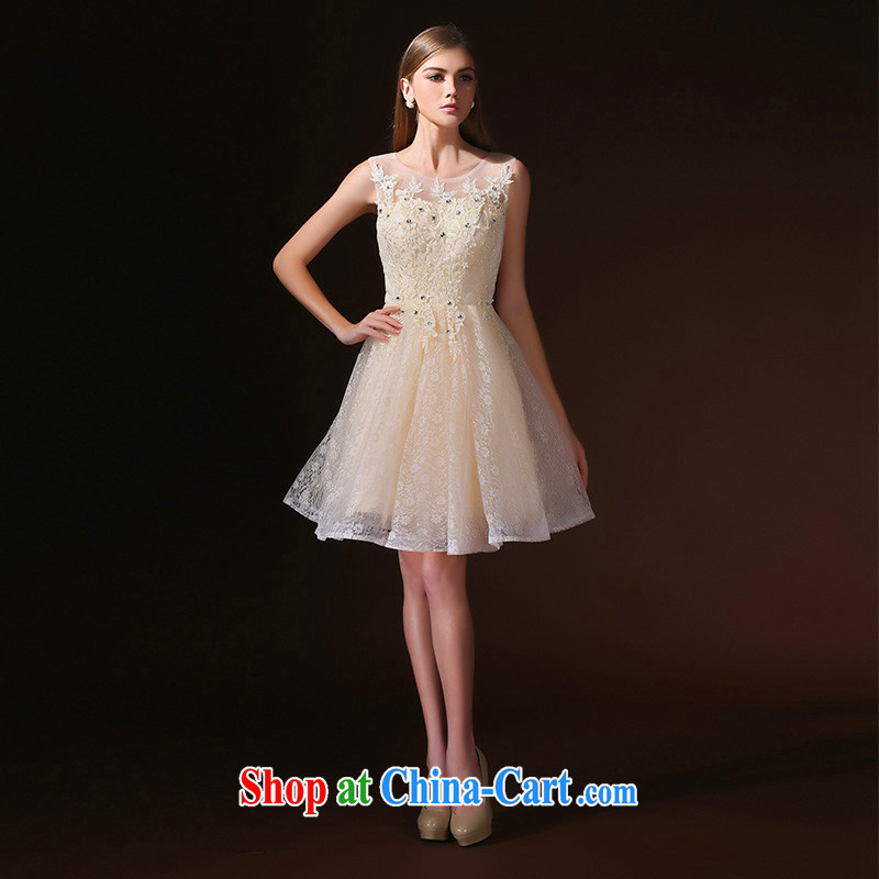 2015 new terrace back bridesmaid dress dresses summer short, sister dress bride wedding toast serving champagne color XL, according to Lin, Elizabeth, and shopping on the Internet