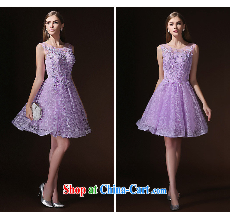 2015 new terrace back bridesmaid dresses clothing purple summer short, sister dress bridal toast serving light purple L pictures, price, brand platters! Elections are good character, the national distribution, so why buy now enjoy more preferential! Health