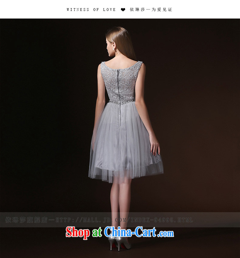 According to Lin Elizabeth new 2015 spring and summer long dress shoulders marriages served toast diamond jewelry bridesmaid dress light gray XL pictures, price, brand platters! Elections are good character, the national distribution, so why buy now enjoy more preferential! Health