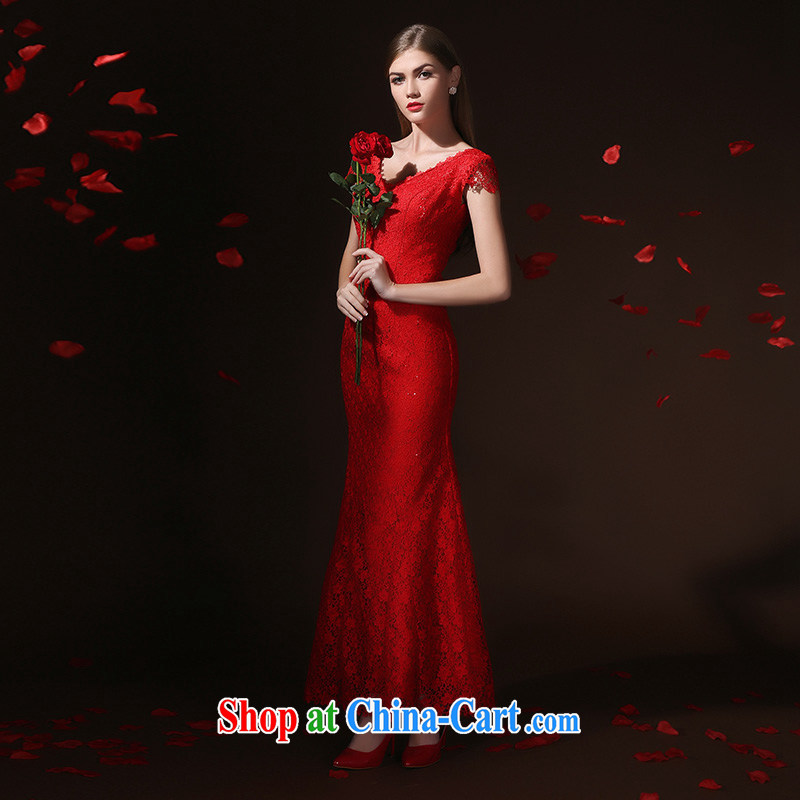 According to Lin bows her Service Bridal Fashion toast clothing dress long crowsfoot cultivating a Field shoulder wedding dresses wedding dress spring and summer red XL, according to Lin, Elizabeth, and shopping on the Internet