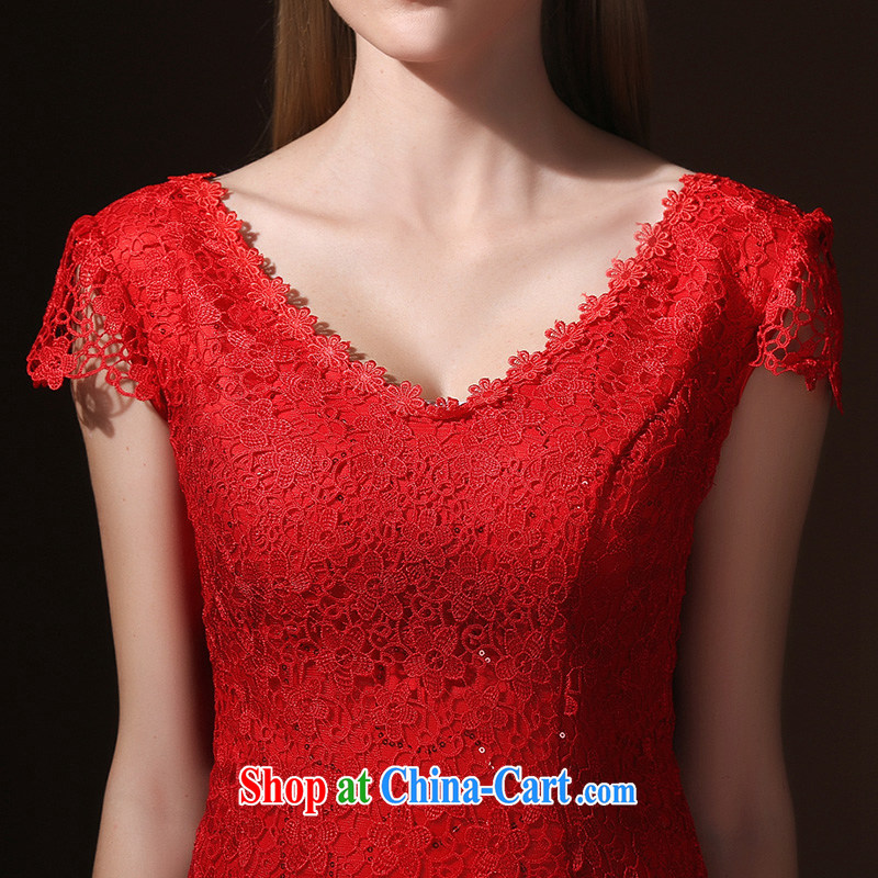 According to Lin bows her Service Bridal Fashion toast clothing dress long crowsfoot cultivating a Field shoulder wedding dresses wedding dress spring and summer red XL, according to Lin, Elizabeth, and shopping on the Internet