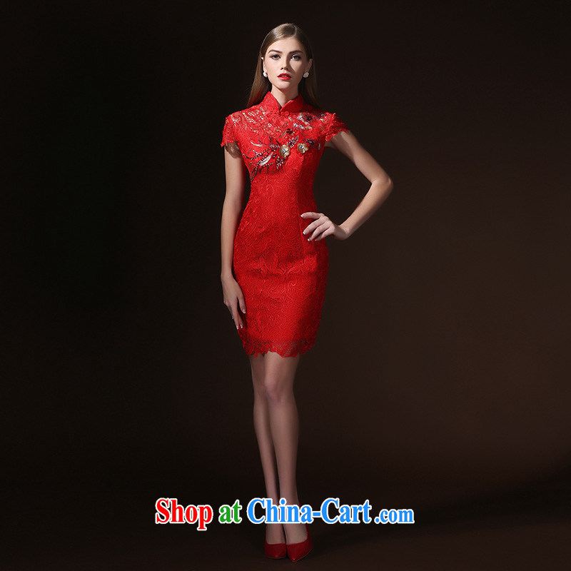 According to Lin Sa 2015 new bridal dresses wedding Chinese qipao toast serving short, cultivating dress at Merlion dress red XL, according to Lin, Elizabeth, and shopping on the Internet