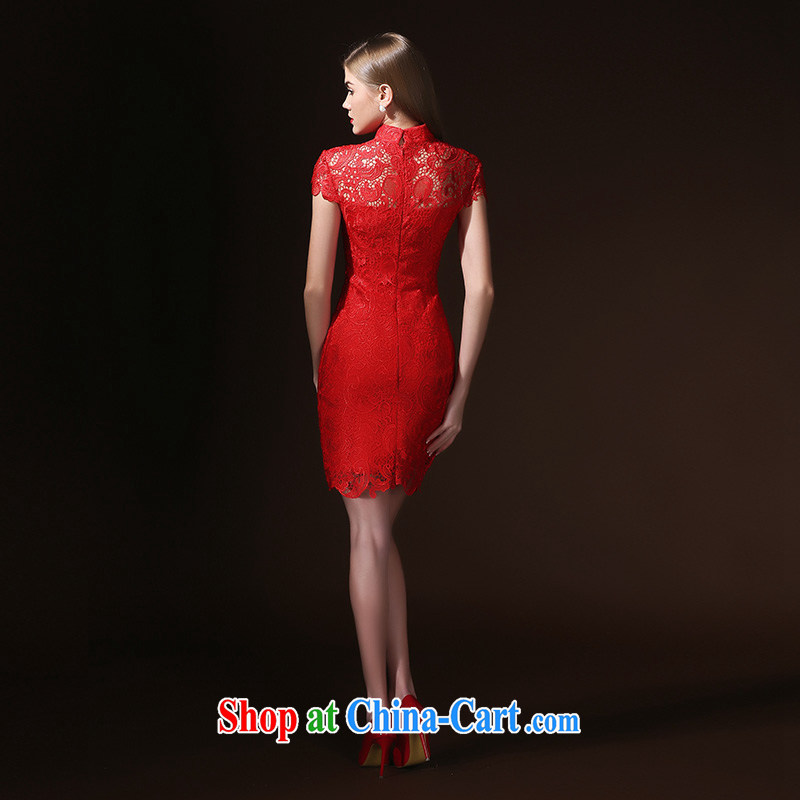 According to Lin Sa 2015 new bridal dresses wedding Chinese qipao toast serving short, cultivating dress at Merlion dress red XL, according to Lin, Elizabeth, and shopping on the Internet