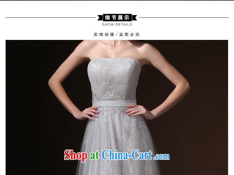 According to Lin Sha high-end custom Smoke Gray bare chest dress bride wedding toast serving birthday dinner long evening dress gray M pictures, price, brand platters! Elections are good character, the national distribution, so why buy now enjoy more preferential! Health