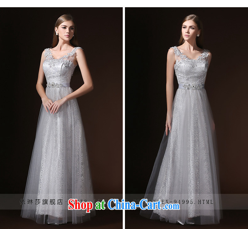According to Lin Elizabeth banquet dress 2015 new dual-shoulder bridal toast summer serving the people dress Evening Dress Long Female gray XL pictures, price, brand platters! Elections are good character, the national distribution, so why buy now enjoy more preferential! Health