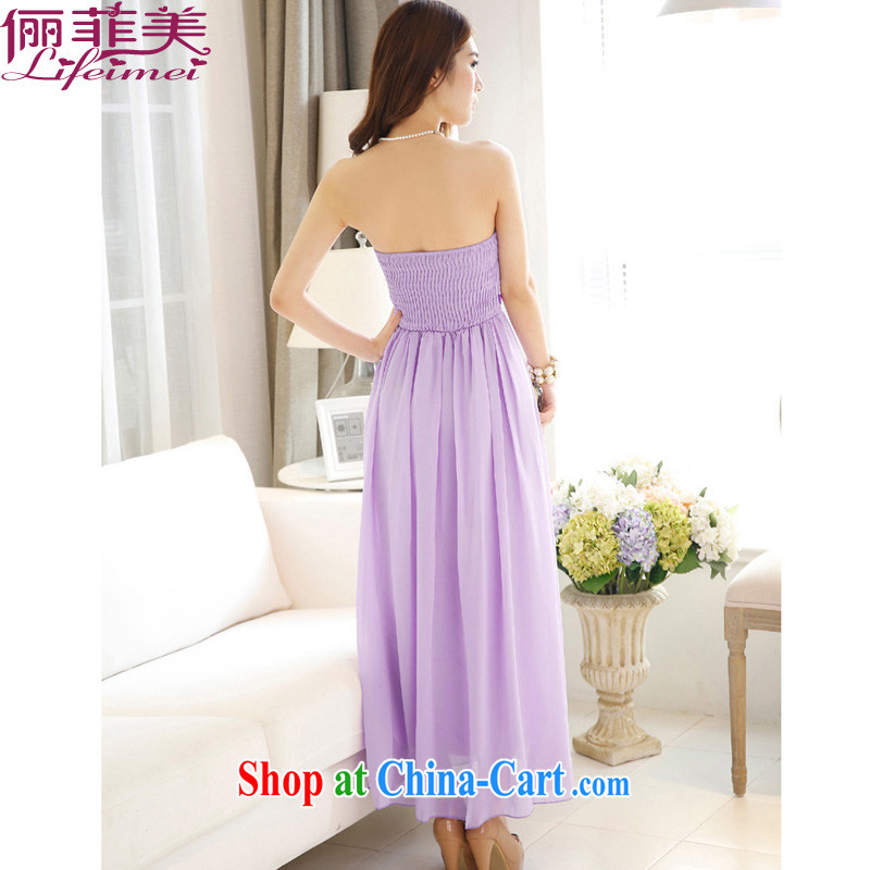 The package mail stylish simplicity and bare chest shoulder high waist with stars, snow-woven bridesmaid dresses the dresses purple long, bring about Philippines and the United States, shopping on the Internet