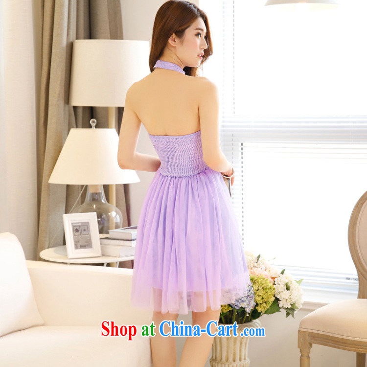 The package mail stylish ScarfÂ bare shoulders fluoroscopy Web yarn sexy lovely Princess dress bridesmaid dresses small dresses purple L pictures, price, brand platters! Elections are good character, the national distribution, so why buy now enjoy more preferential! Health
