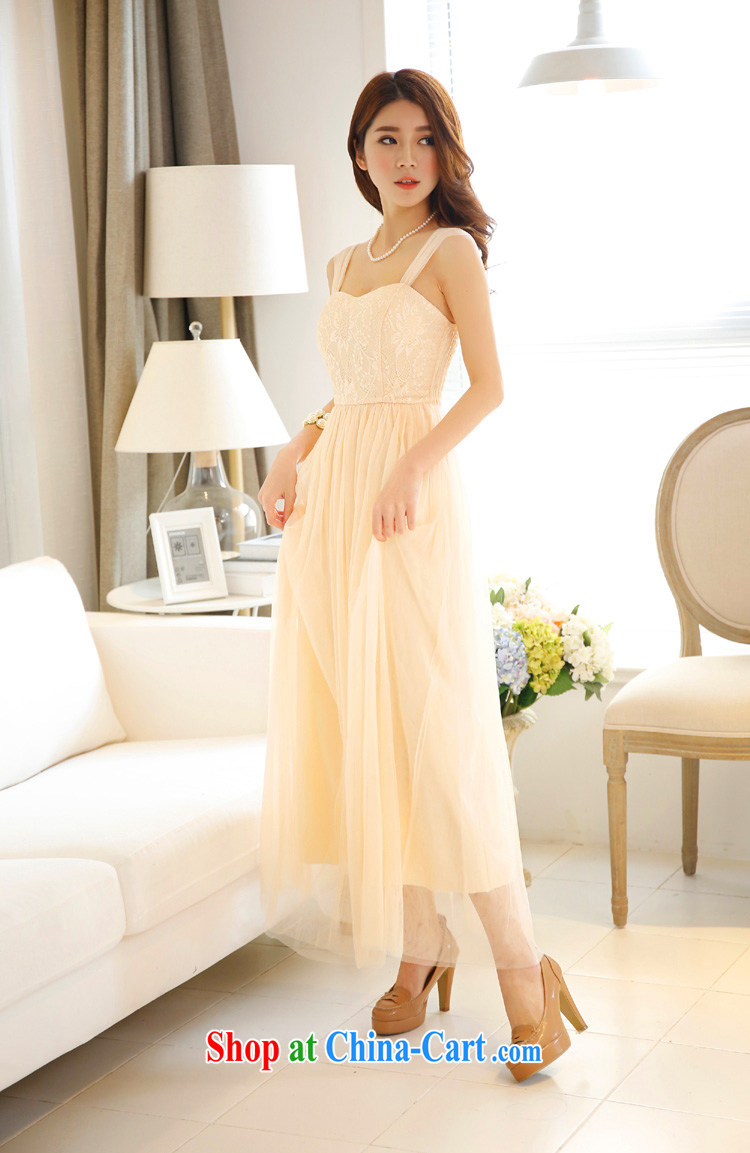 The package-style shoulders Korean style lady Web yarn Princess dress with her sister dress Evening Show dresses champagne color long pictures, price, brand platters! Elections are good character, the national distribution, so why buy now enjoy more preferential! Health