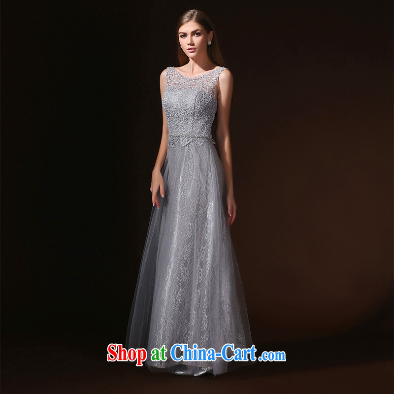 According to Lin Elizabeth new 2015 spring and summer long dress shoulders marriages served toast diamond jewelry bridesmaid dress gray XL, according to Lin, Elizabeth, and shopping on the Internet