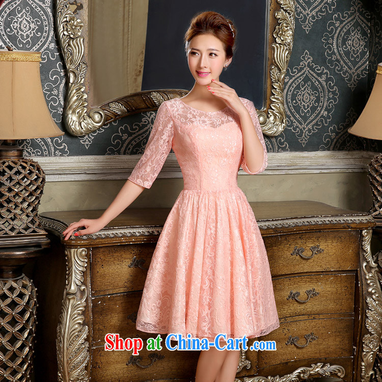 2015 new round collar cuff bridal toast clothing bridesmaid clothing trendy Korean video thin lace, dresses summer wine red XXL pictures, price, brand platters! Elections are good character, the national distribution, so why buy now enjoy more preferential! Health