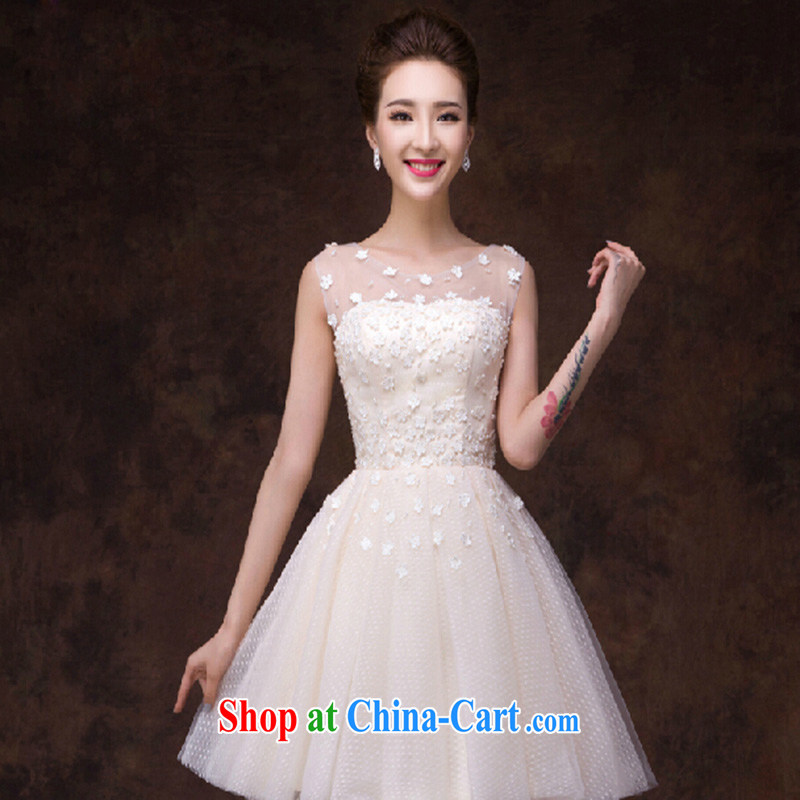 2015 new bride's small dress short, serving toast wedding bridesmaid sister skirt the Field shoulder Korean dresses summer pink. Do not return does not change, so Balaam, and shopping on the Internet