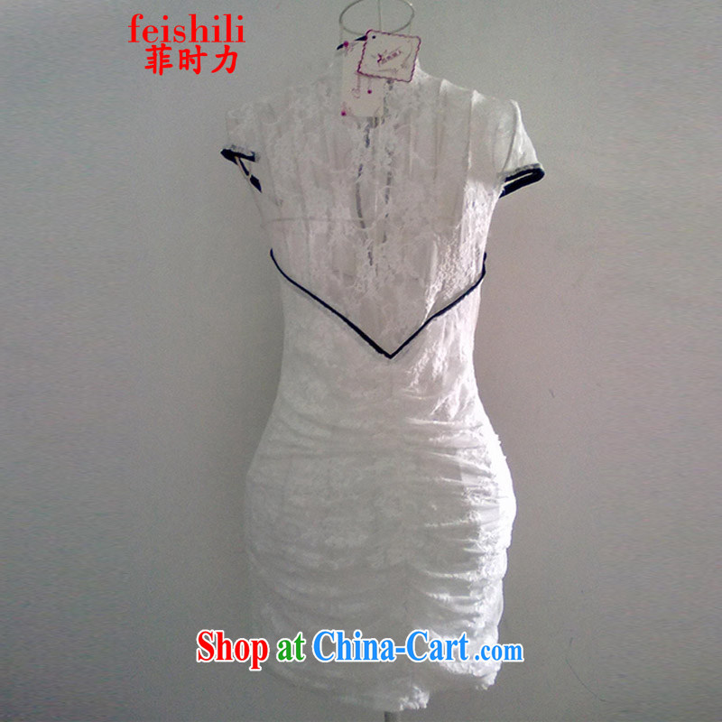 When Donald Rumsfeld, 2015 sense of beauty package and lace Stylish retro dresses XJM - 5 FZE 082 - 1313 white, code, when force (feishili), online shopping