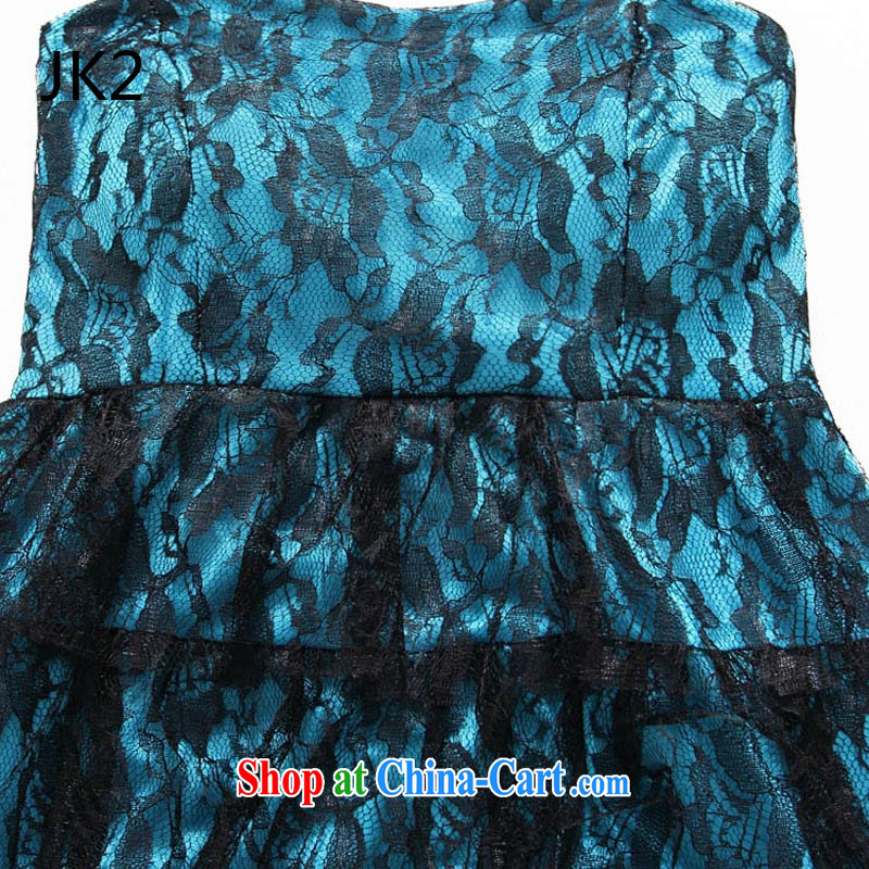 JK 2sexy night dress show off chest lace Princess dress skirt 9642 apricot XXXL, JK 2. YY, shopping on the Internet