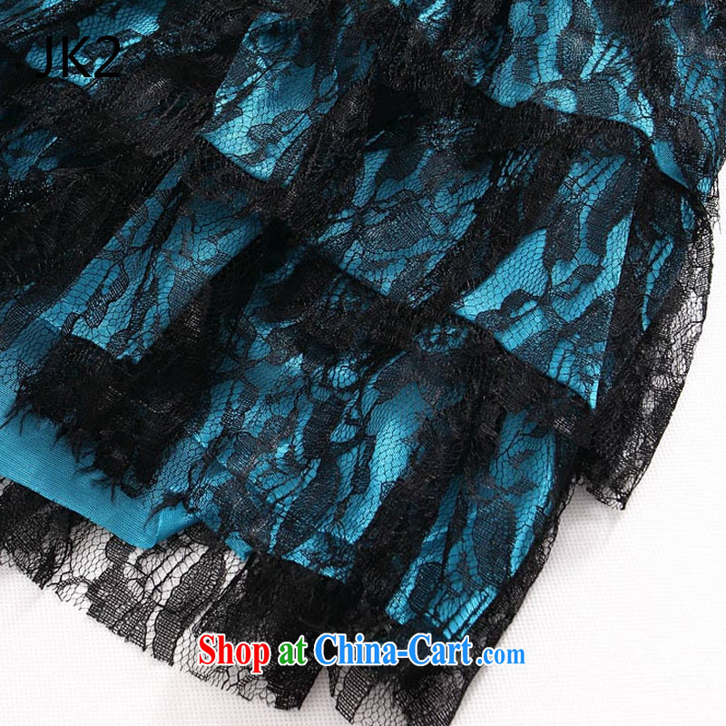 JK 2sexy night dress show off chest lace Princess dress skirt 9642 apricot XXXL, JK 2. YY, shopping on the Internet