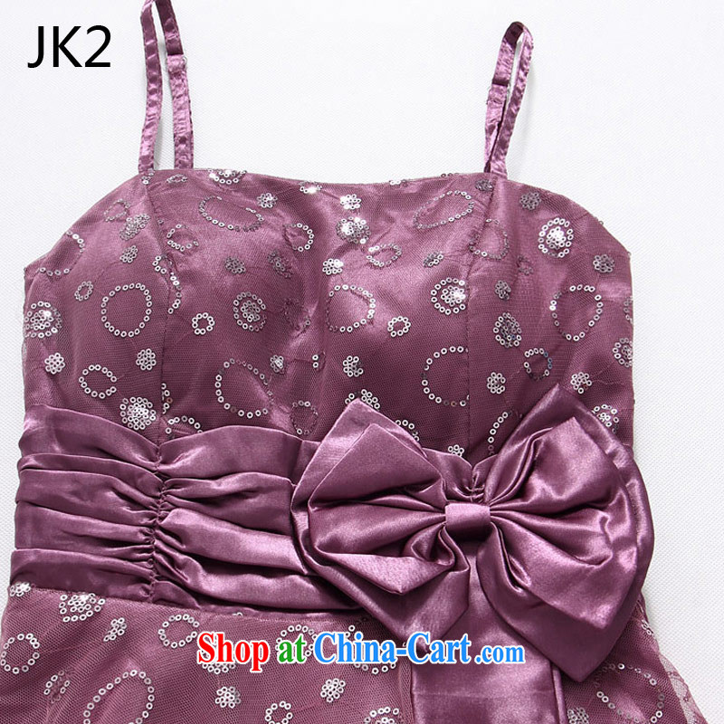 2 JK evening show the Evening dress, bow-tie straps small dress (large silk scarf) 9838 purple XXXL, JK 2. YY, shopping on the Internet