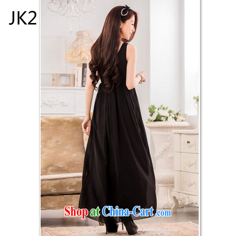 2 JK stylish evening dress nails pearl river terrace shoulder the hem length, the dress code dress 9635 black XXXL, JK 2. YY, shopping on the Internet