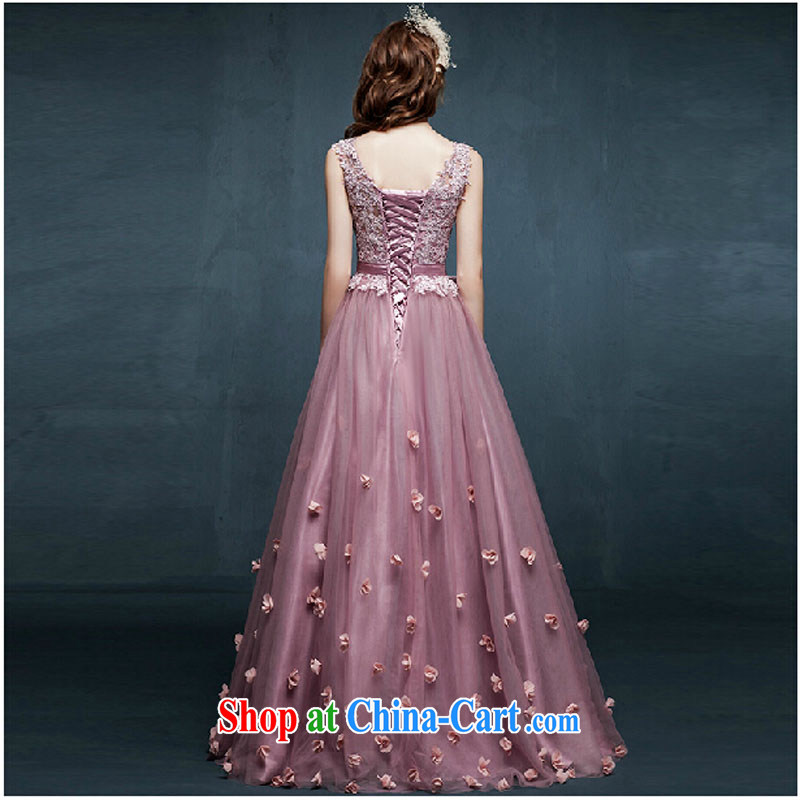New 2015 spring and summer long dress double-shoulder marriages served toast diamond jewelry bridesmaid Evening Dress pink tailored contact customer service, plain bamboo love yarn, shopping on the Internet