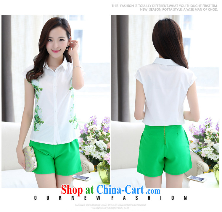 Real-time a summer ritual of female Two-piece with sweet little fresh T-shirt with short sleeves Wide Leg shorts Package Women 1033 white XXL pictures, price, brand platters! Elections are good character, the national distribution, so why buy now enjoy more preferential! Health