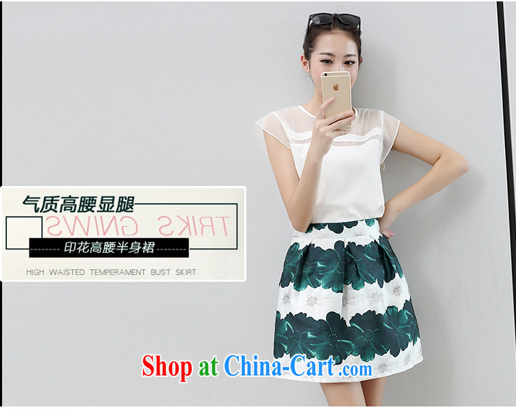 Summer new Korean version Two-piece high-waist dresses short-sleeved round-collar Kit shaggy a field dress 9814 white XXL pictures, price, brand platters! Elections are good character, the national distribution, so why buy now enjoy more preferential! Health