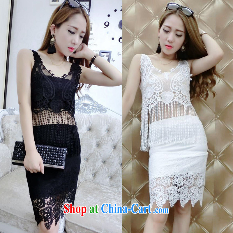 Only my store-name-yuan Openwork lace-su vest hook bud silk skirt body two-piece 700 white are code