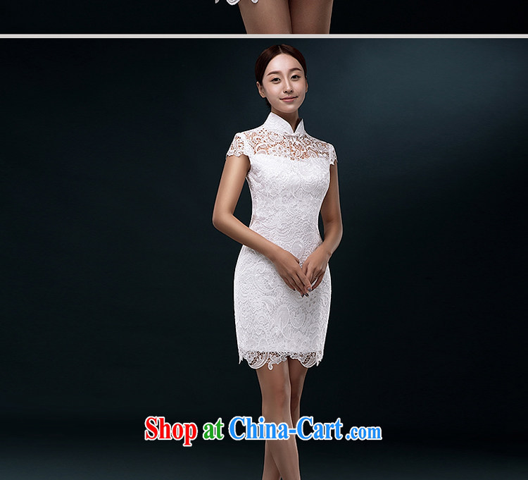 The Greek, Mona Lisa (XILUOSHA) new dresses short summer 2015 wedding cheongsam dress lace bridal toast dress retro beauty dress white XXL pictures, price, brand platters! Elections are good character, the national distribution, so why buy now enjoy more preferential! Health