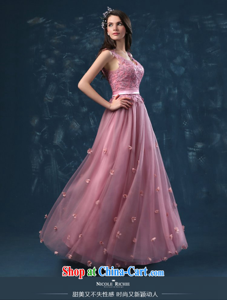 2015 new dual-shoulder V collar floral dress bridal toast serving long high-end bridesmaid clothing dresses summer pink XXL (graphics thin dress) pictures, price, brand platters! Elections are good character, the national distribution, so why buy now enjoy more preferential! Health