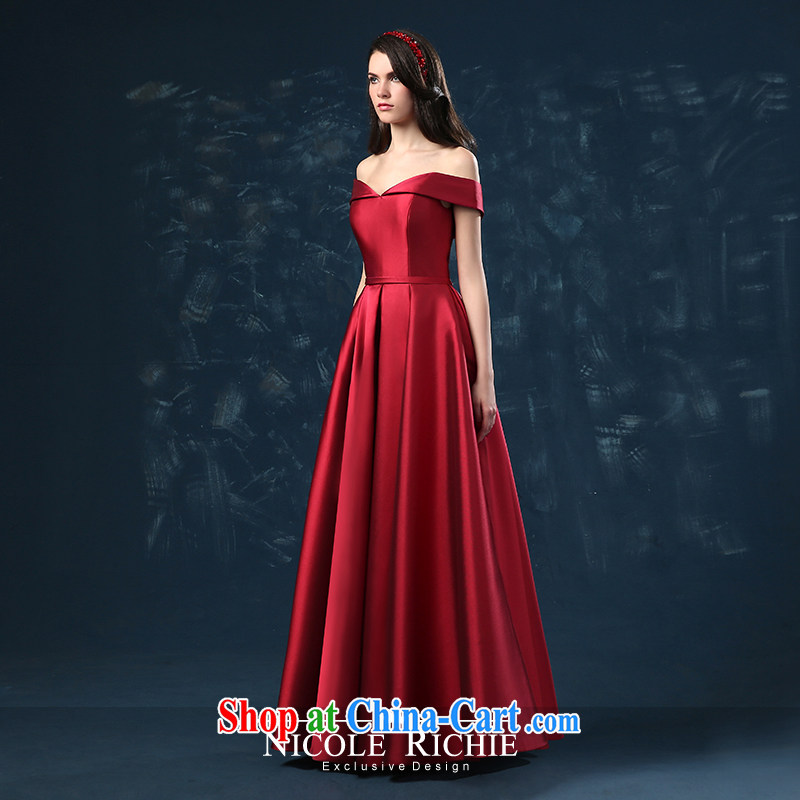 2015 new high-end custom marriages served toast summer field shoulder strap cultivating long banquet dress red XXL (graphics thin dress), Nicole (Nicole Richie), online shopping