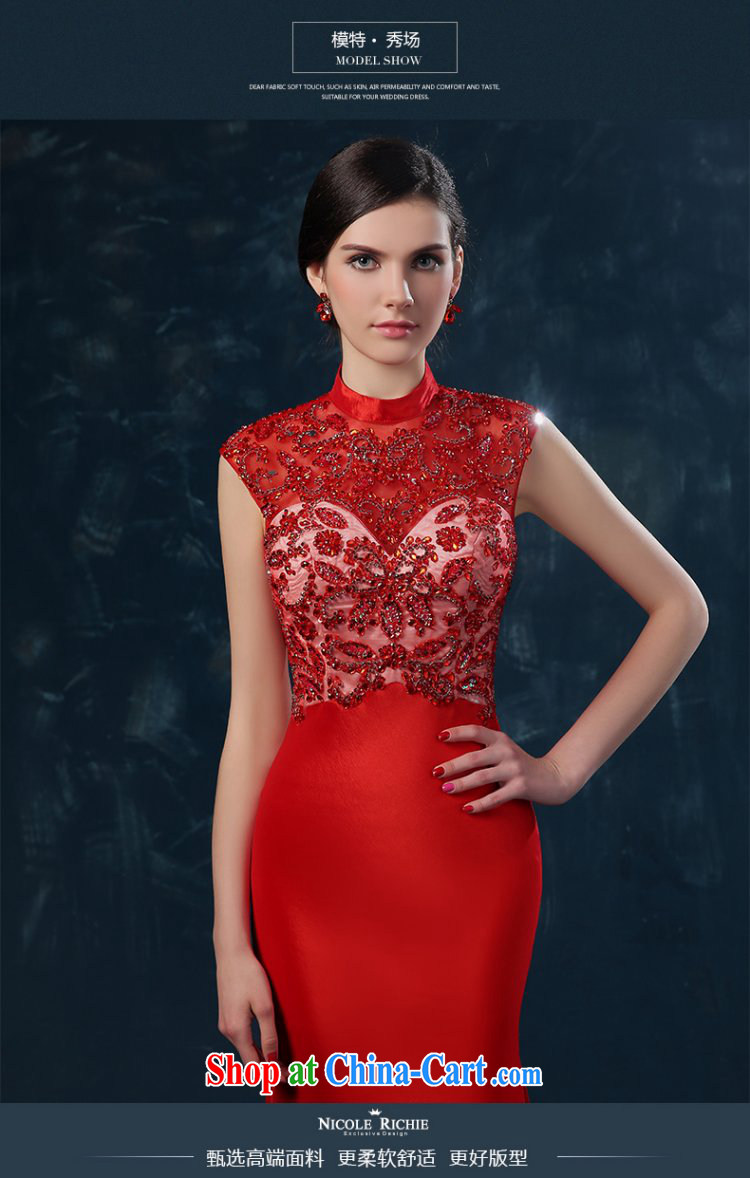 2015 new toast Service Bridal summer long crowsfoot wedding dress beauty banquet dress, collar package shoulder red XXL (graphics thin dress) pictures, price, brand platters! Elections are good character, the national distribution, so why buy now enjoy more preferential! Health