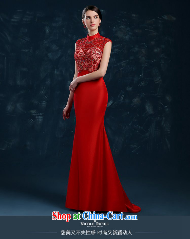 2015 new toast Service Bridal summer long crowsfoot wedding dress beauty banquet dress, collar package shoulder red XXL (graphics thin dress) pictures, price, brand platters! Elections are good character, the national distribution, so why buy now enjoy more preferential! Health