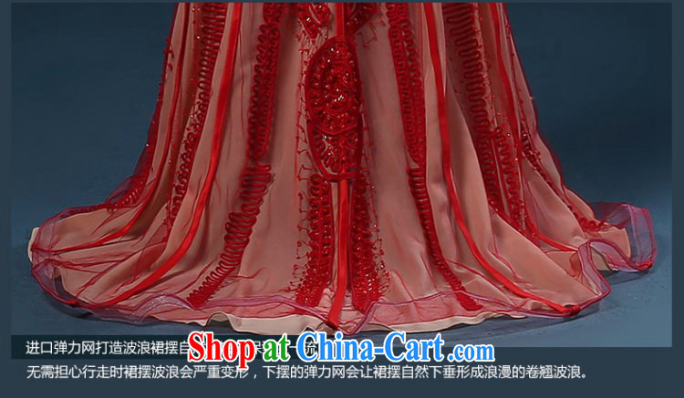 2015 new wedding dresses bridal wedding toast at Merlion serving long dual-shoulder V-neck strap banquet dress red XXL (graphics thin dress) pictures, price, brand platters! Elections are good character, the national distribution, so why buy now enjoy more preferential! Health