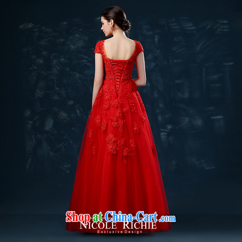 Toasting Service Bridal Fashion 2015 new summer red wedding dress beauty lace long banquet dress female Red XXL (graphics thin dress), Nicole (Nicole Richie), online shopping