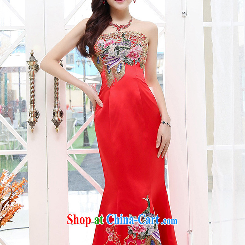 Mr Chau Tak-hay, summer 2015 the new National wind retro embroidery wiped chest dress female Red S, Mr CHAU Tak-hay (XINI), shopping on the Internet