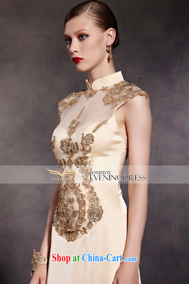 Creative Fox Evening Dress New Gold cheongsam dress Evening Dress toast clothing retro fall to dress the annual concert dress welcome serving 81,898 picture color XXL pictures, price, brand platters! Elections are good character, the national distribution, so why buy now enjoy more preferential! Health