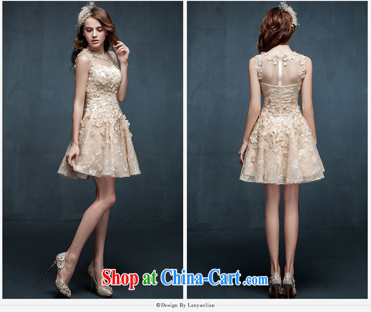 Pure bamboo yarn love 2015 new Openwork bridesmaid dresses clothing summer short sister dress bridal toast serving champagne color S pictures, price, brand platters! Elections are good character, the national distribution, so why buy now enjoy more preferential! Health