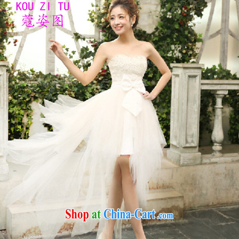 Courtney Cox standing figure 2015 new sexy fairy skirt chest bare to the shaggy dress serving dinner dress dress V 2 FD T 08 30 white M Khao Lak, colorful figure (KOUZITU), shopping on the Internet