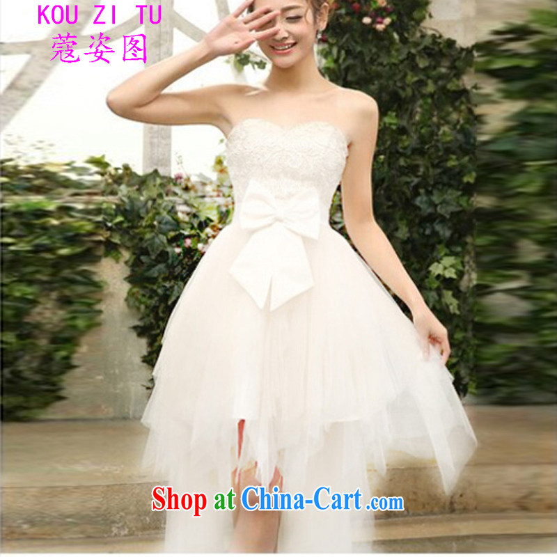 Courtney Cox standing figure 2015 new sexy fairy skirt chest bare to the shaggy dress serving dinner dress dress V 2 FD T 08 30 white M Khao Lak, colorful figure (KOUZITU), shopping on the Internet