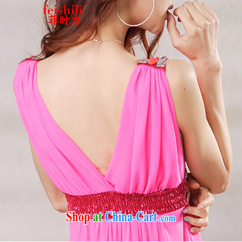 When Donald Rumsfeld, 2015 stylish and sexy beauty back exposed V for small swing dresses XJM - 5 FZE 082, 1310 rose red, code, when (feishili), shopping on the Internet