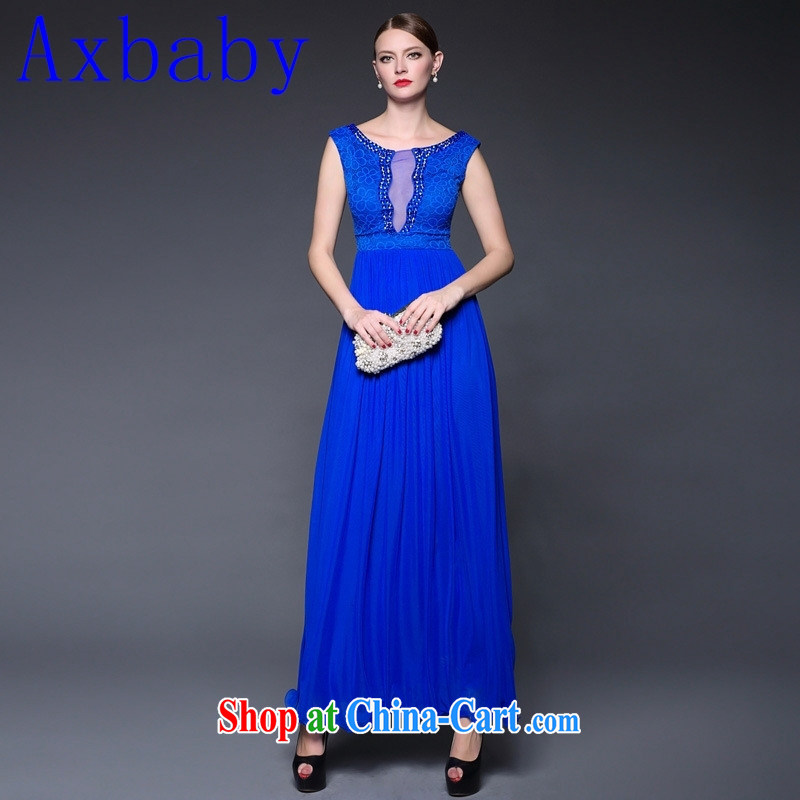 In Europe and America Axbaby stylish 2015 summer new goddess elegant wind long evening dress dresses W 0227 white, code, and love was Abebe Bikila (Axbaby), online shopping